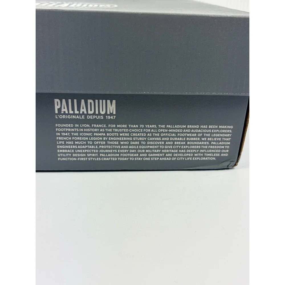 Palladium Pallabase Twill Womens 10 Star White Platform Combat Boots Side Zip